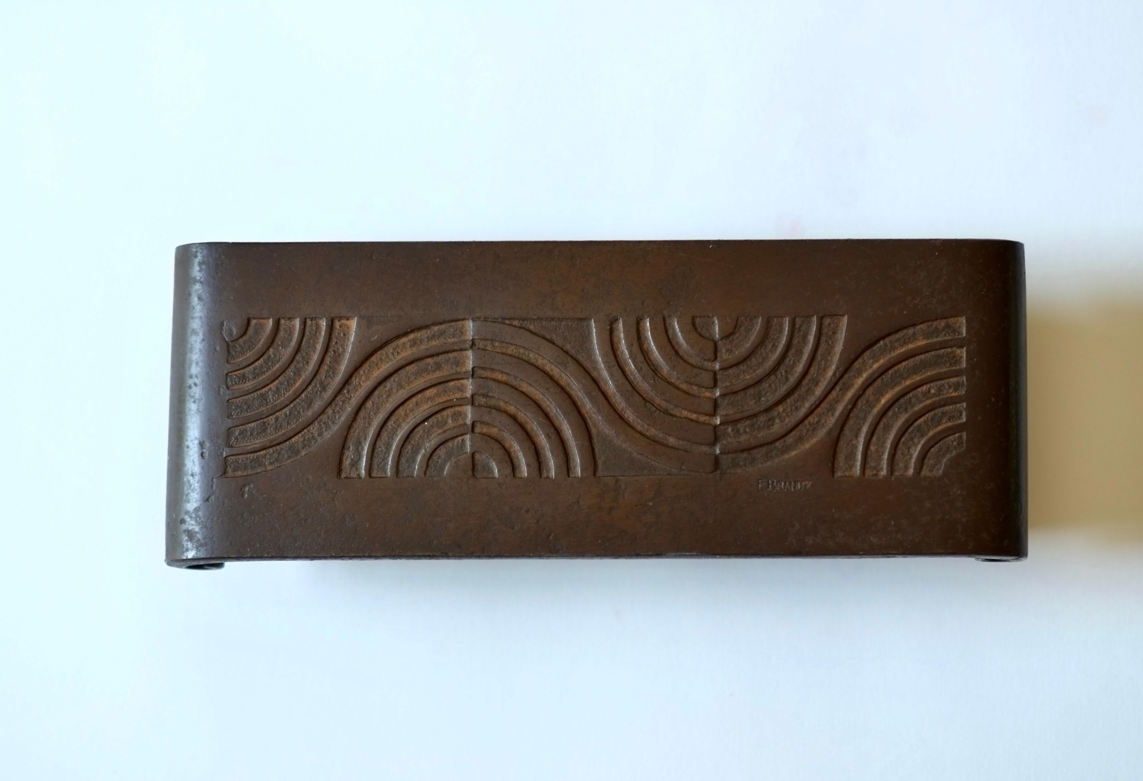 Edgar Brandt (1880-1960) Astuccio da scrittura in bronzo in vendita 3