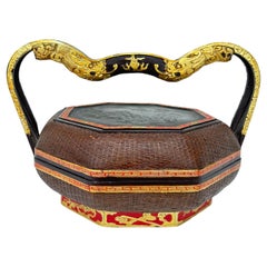 Vintage Maitland Smith Ornate Decorative Basket