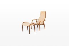 Set of Lamino Lounge Chair and Ottoman by Yngve Ekström for Swedese, 1950s