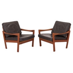 Vintage Easy Chairs by Illum Wikkelsø for Niels Eilersen, 1960s, Set of 2