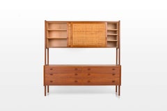 Model Ry20 Sideboard in Teak and Rattan by Hans J. Wegner for Ry Mobler, 1950s
