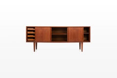 Bowed Teak Sideboard by H.P. Hansen, Danish Modern, 1960s