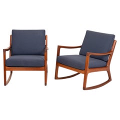 Vintage Rocking Chairs by Ole Wanscher for Cado, Danish Design, 1960s