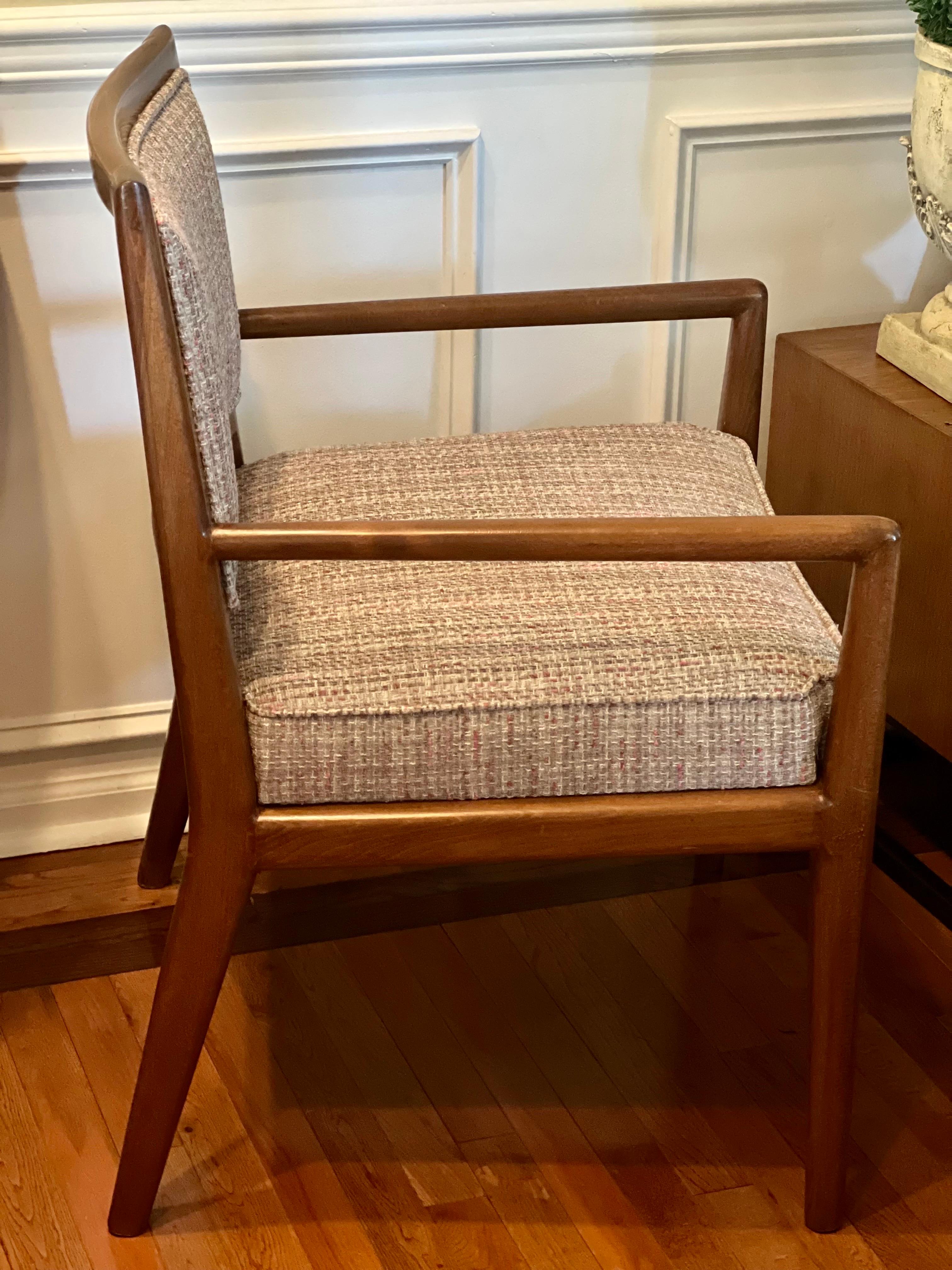 Vintage Mid Century Modern Side Chairs - Newly Reupholstered For Sale 5