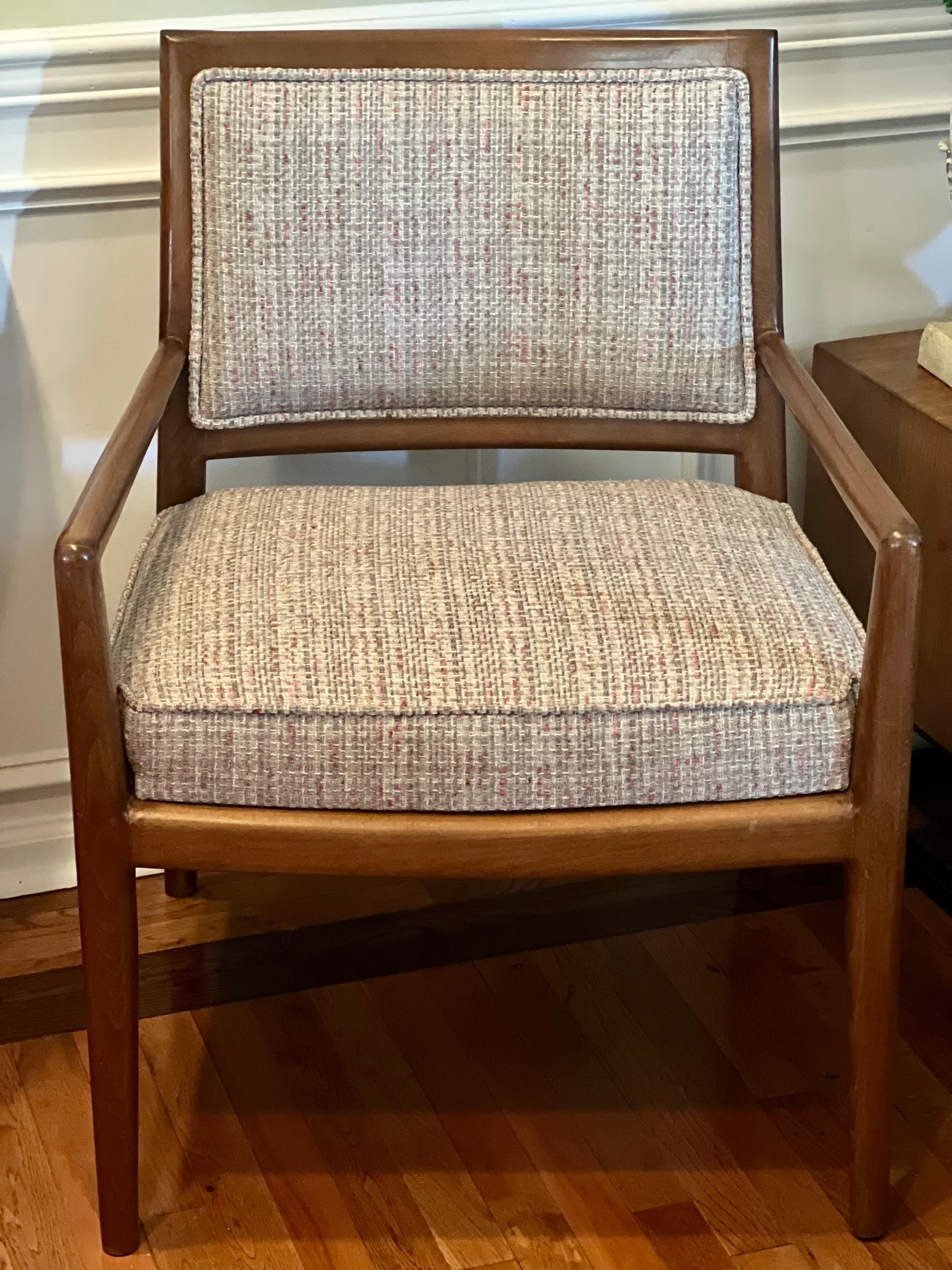 Vintage Mid Century Modern Side Chairs - Newly Reupholstered For Sale 6