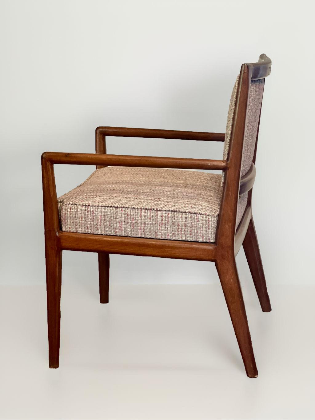 Mid-Century Modern Vintage Mid Century Modern Walnut Arm Chairs - Newly Reupholstered For Sale