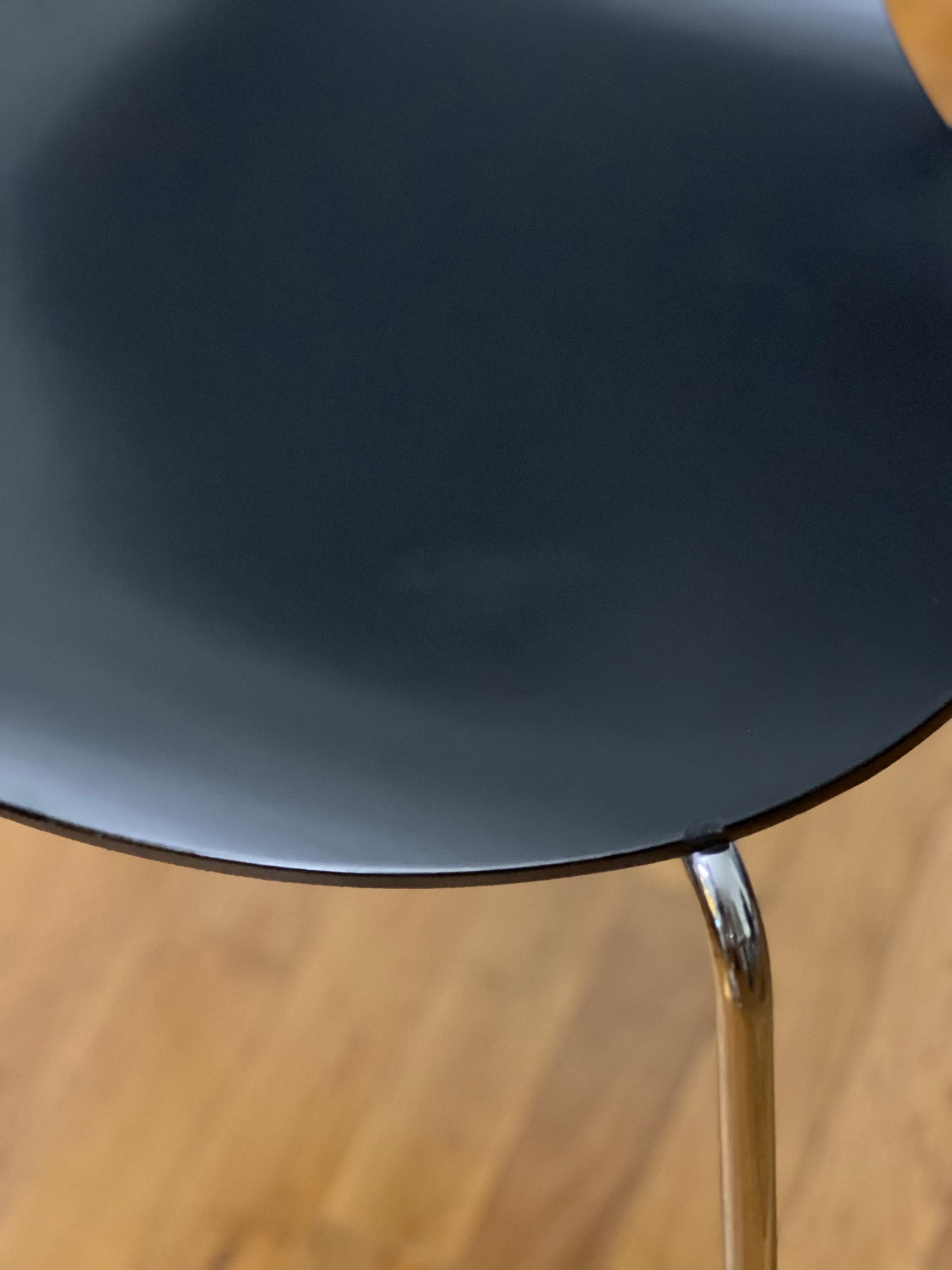 Set of 4 Italian Modern Black Lacquered Bentwood Stackable Chairs by Calligaris For Sale 13