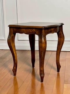 French Tabouret Side Table or Plant Stand with Gilt Fleur-de-Lis, 1960