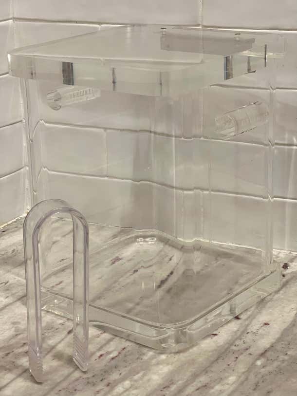Vintage 1970's Lucite Ice Bucket with Tongs and Hinged Lid For Sale at ...