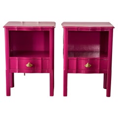 Vintage Mid-Century John Stuart Nightstands, Newly Refinished