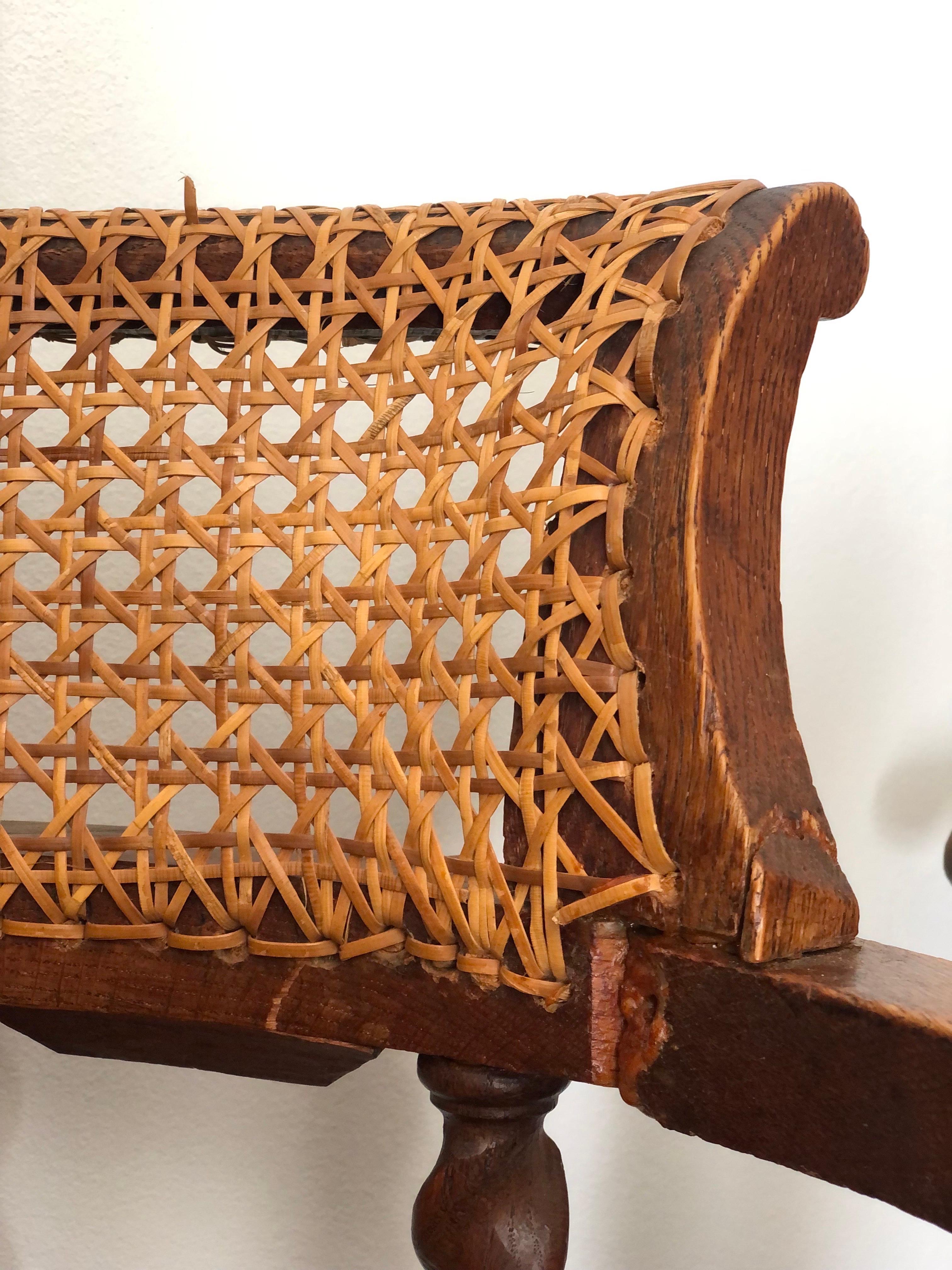 Edwardian Barley Twist Armchair with Cane Early 20th Century United Kingdom 10