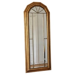 Vintage Giltwood Full Length Facet Cut Mirror Hollywood Regency Belgium