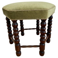 Taburete vintage «Barley Twist», inglés, mediados del siglo XX