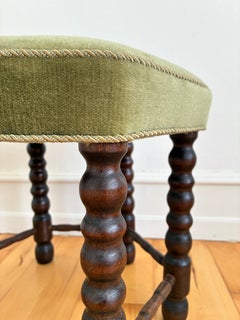 Taburete vintage «Barley Twist», inglés, mediados del siglo XX