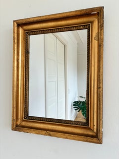 Pair of Antique French Giltwood Wall Mirrors, Late 19th Century
