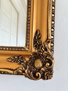 Large Antique French Napoleon III Full-Length Giltwood Mirror, 19th Century