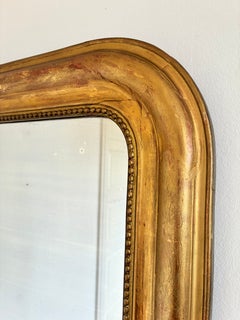Large Antique French Louis Philippe Giltwood Mirror – Late 19th Century