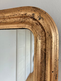 Antique French Louis Philippe Giltwood Mirror – Late 19th Century