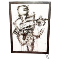 Claude Adrian Caponnetto Carboncino Opera Unica Grande, Art Special Price 