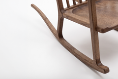 Esvee Atelier Kalam Sculptural Solid Oak Maloof-Style Rocker Limited Edition