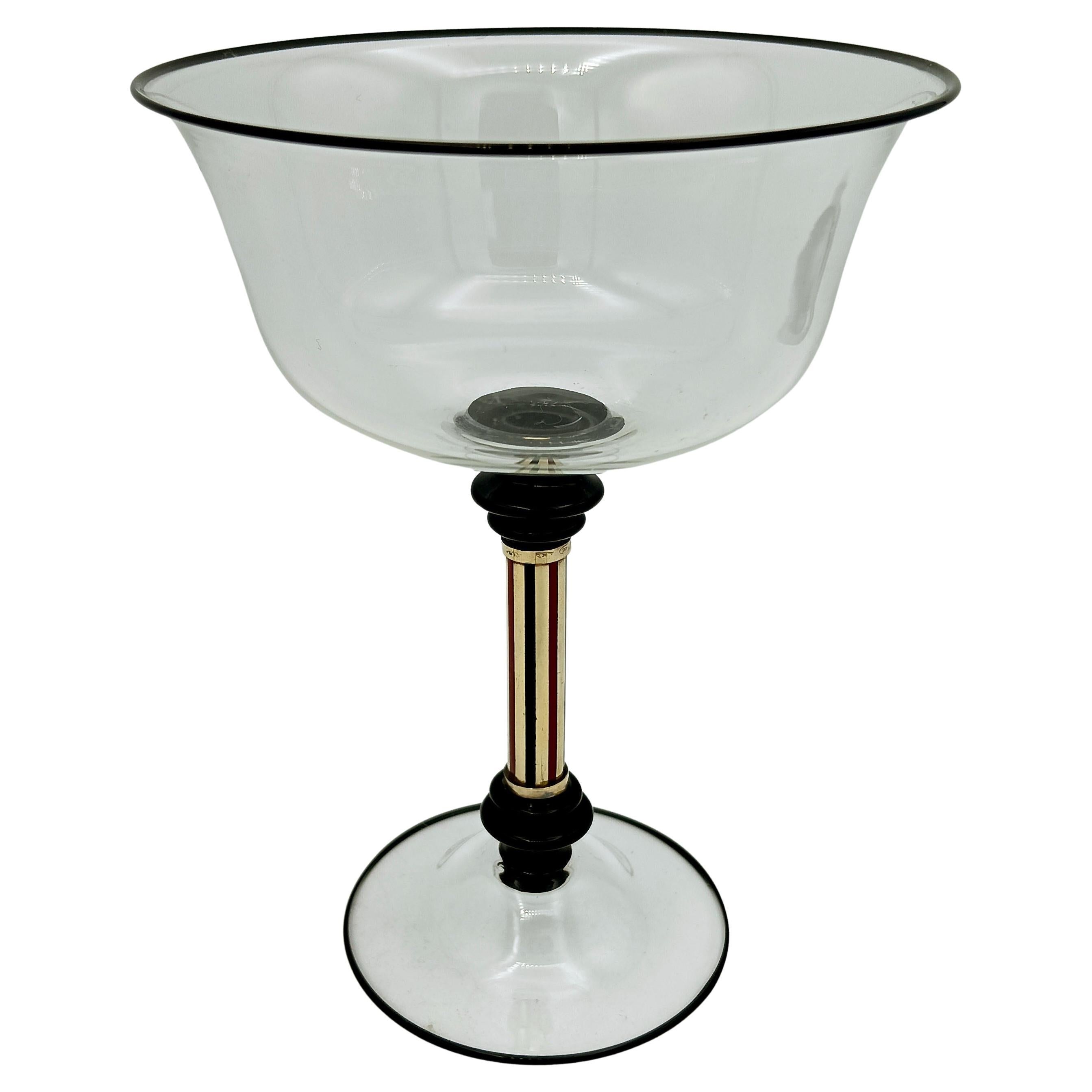 Coupe en verre de Murano soufflé 'Pauly' modèle 1930 Salimbeni
