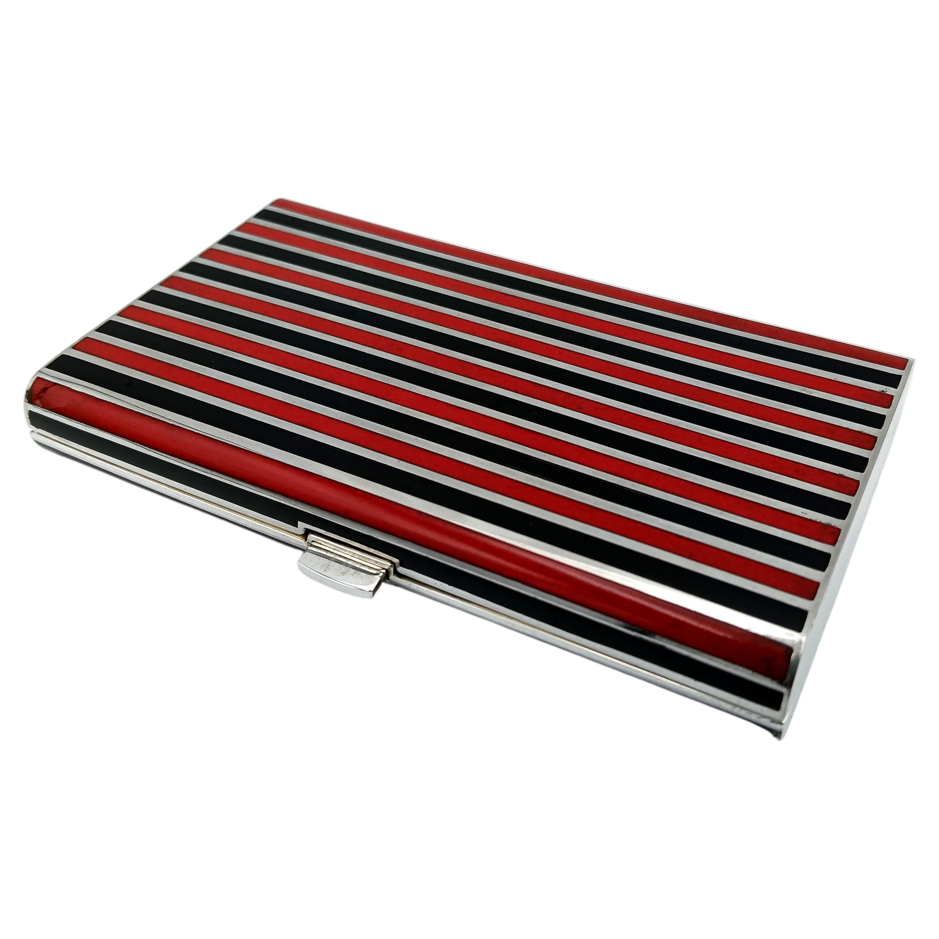 Art Deco Sterling Silver Cigarette Case by Salimbeni for Cartier USA