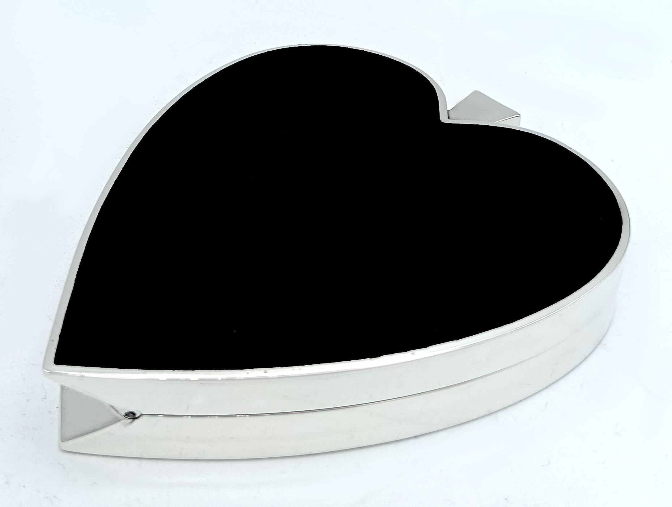 Modern Box shaped “spade” playing card suit black fired Art Deco style Salimbeni For Sale