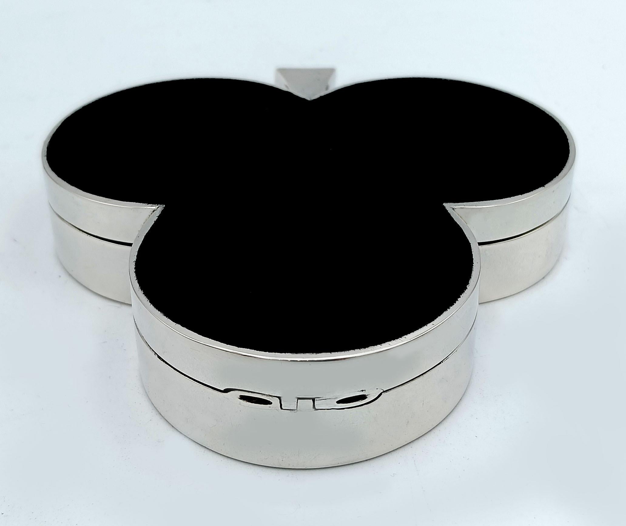 Box shaped “flowers” playing card suit black fired Art Deco style Salimbeni For Sale 7