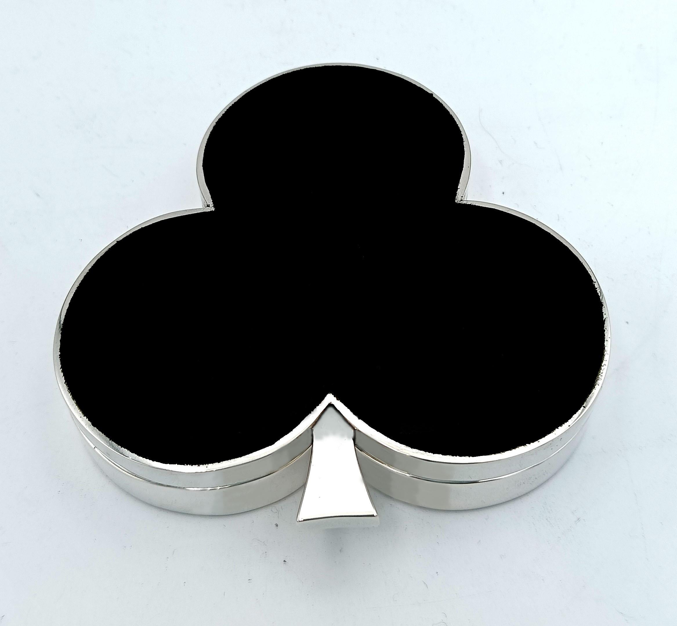Box shaped “flowers” playing card suit black fired Art Deco style Salimbeni For Sale 3