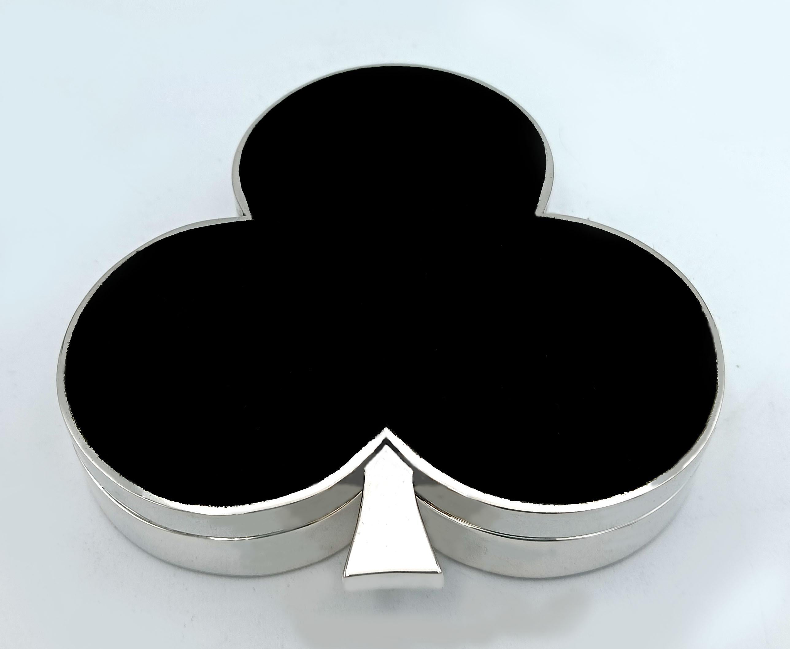 Box shaped “flowers” playing card suit black fired Art Deco style Salimbeni For Sale 2