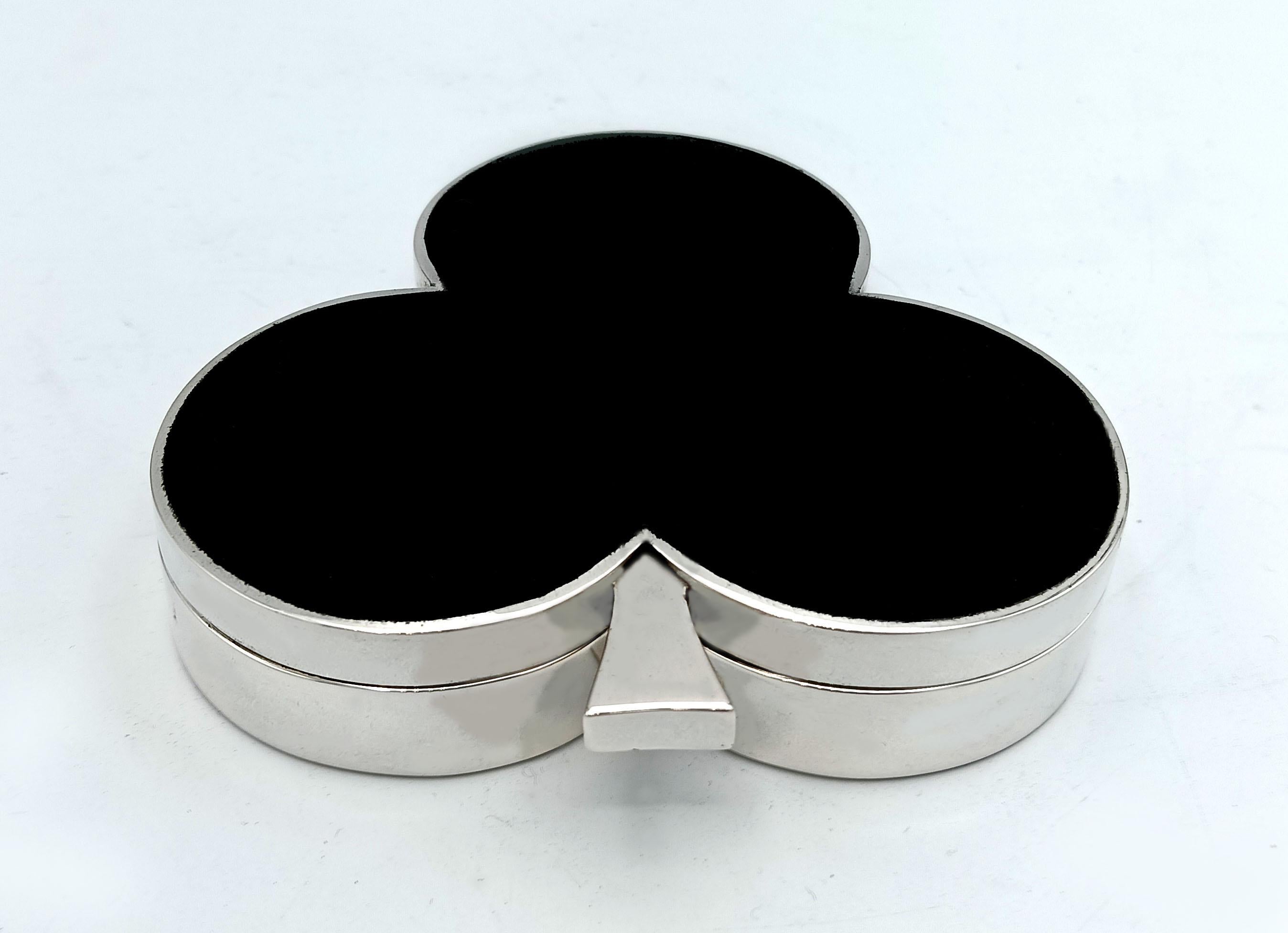 Box shaped “flowers” playing card suit black fired Art Deco style Salimbeni For Sale 1