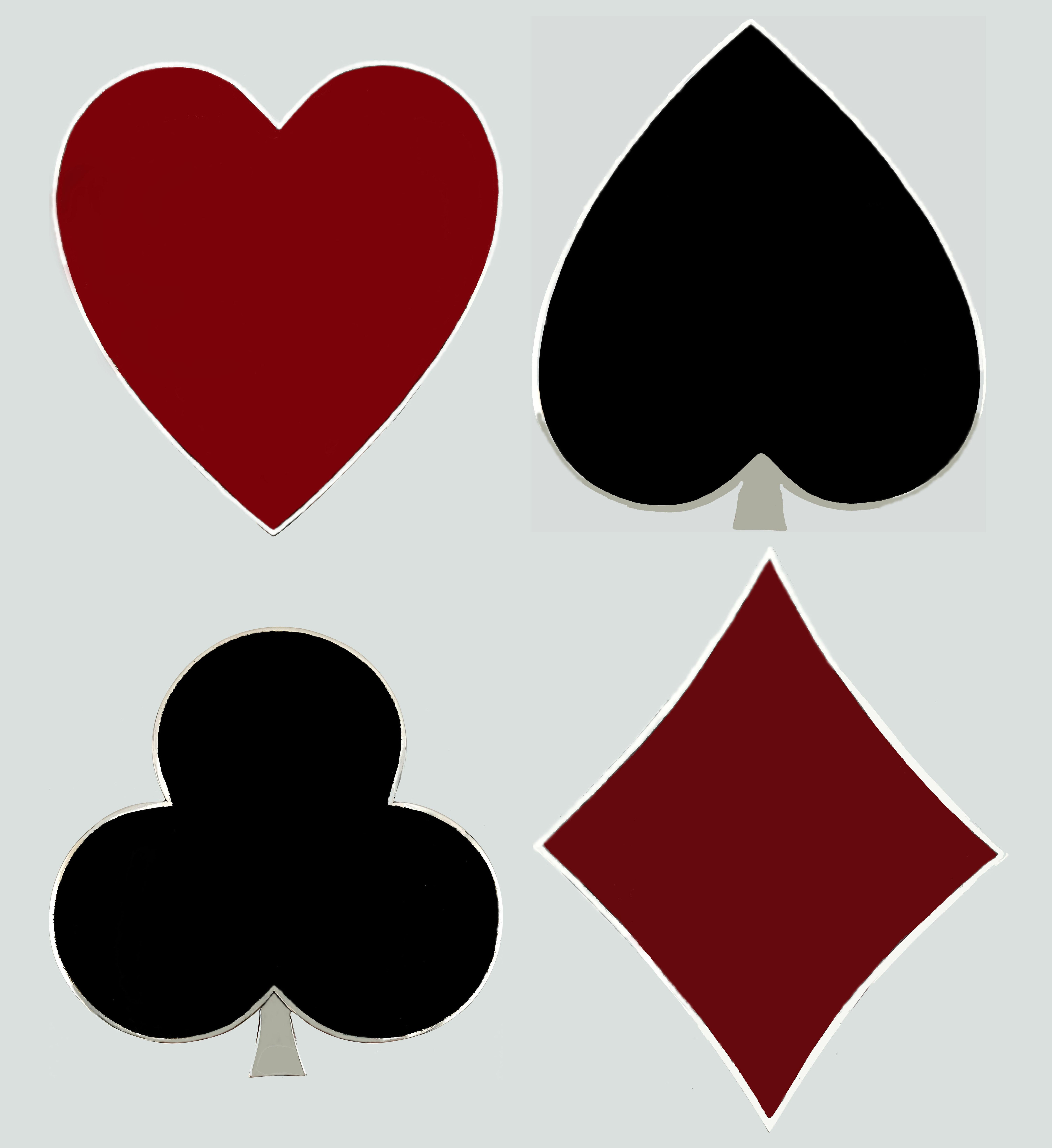 Playing card suit-shaped boxes Set of 4 fired enamel guilloché Salimbeni For Sale 2