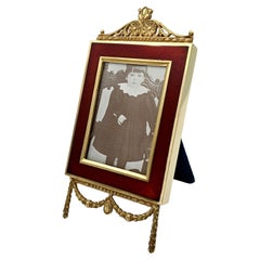 Cornice per foto Stile Impero Rosso Ornamenti Smalto Argento Salimbeni