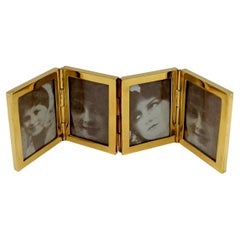 Travel Picture Frame rectangular Sterling Silver Enamel for 4 photos Salimbeni