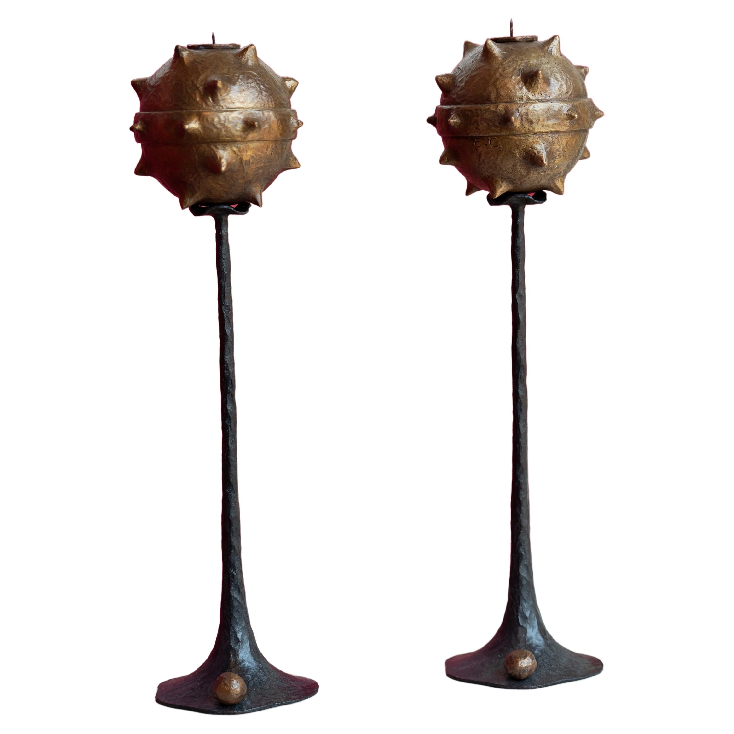 Set of Bronze Candlesticks "ROMA" Collection (B+JP) Primus Big Limited Edition  For Sale