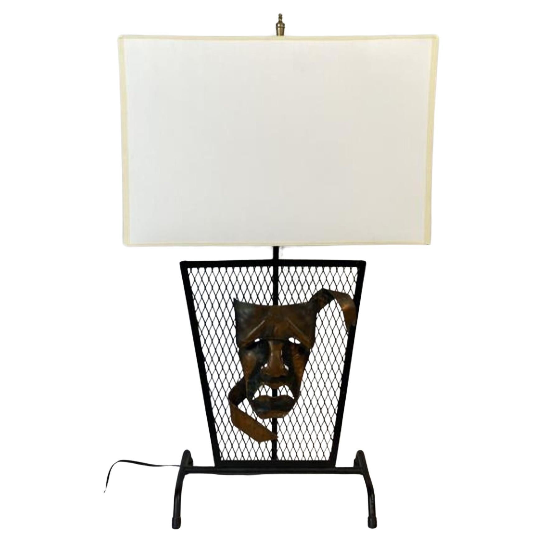 Paire de lampes de table vintage Tragédie et Comédie