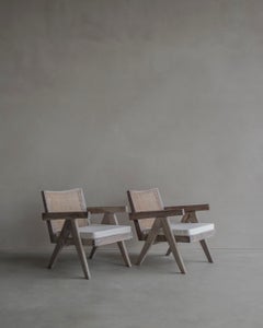 Pierre Jeanneret Pair of PJ-SI-29-A - Easy Chairs - Authentic Blond Teak, 1957