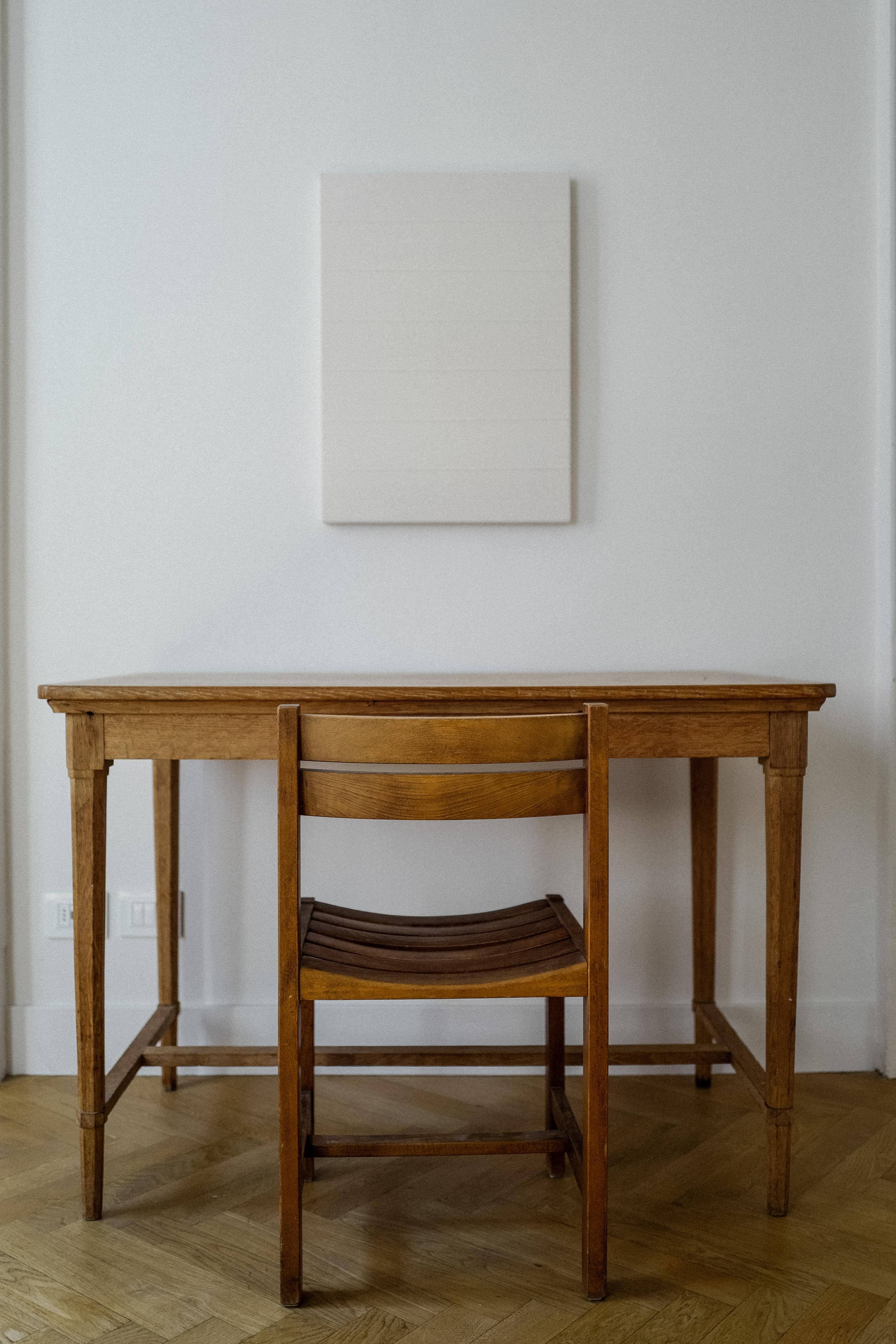 19th Century Jean Michel Frank Style 1950’s Oak Wood Desk For Sale