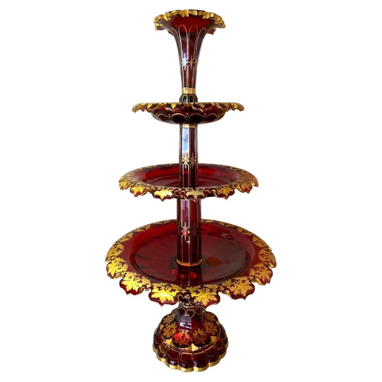 Salviati – Coupe émaillée En Verre De Murano Rouge Rubis Com