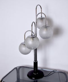 Chrom-Lampe im Art-déco-Stil mit 4 Kugeln, 1960