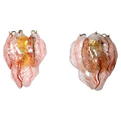 Murano Glass Sconces from Mazzega, Italy, 1970s, Set of 2