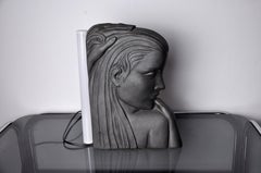Retro Woman Bust Table Lamp, France, 1970