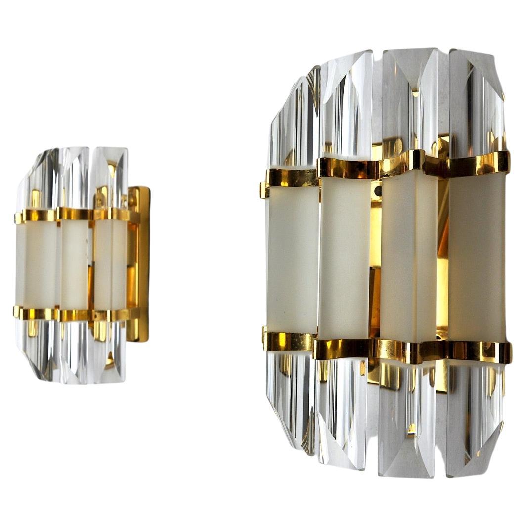 Pair of Venini Sconces, Glass, Italy, 1970 For Sale