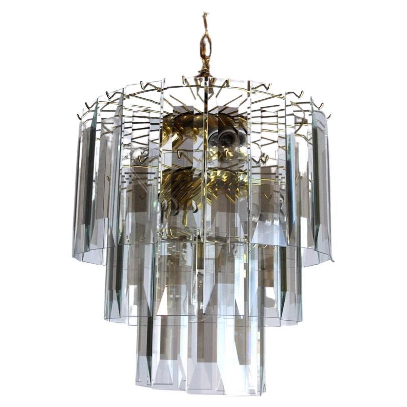 Veca chandelier, 3 levels, Italy, 1970s For Sale