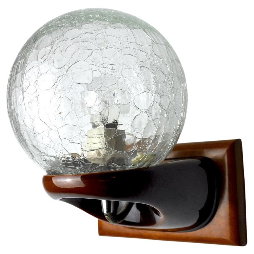 Murano Glass Space Age Wall Lamp Italy 1980 For Sale