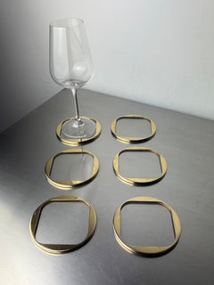 Willy Rizzo Style Lucite Coasters, Set of 6, Italy, 1970