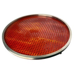 Centre de table en lucite et rotin, style Christian Dior, Italie