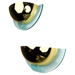 Pair of Modernist Design Half Moon Wall Lamp by Fase, Spain, 1980's