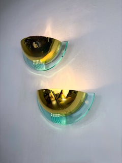 Pair of Modernist Design Half Moon Wall Lamp by Fase, Spain, 1980's