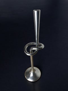 Candelabro XL annodato in alluminio massiccio, Italia, 1980